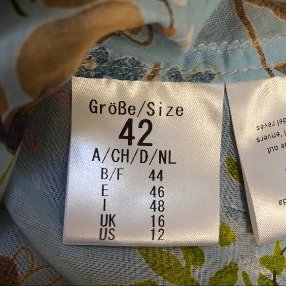 Max Volmary Diamonds & Pearls blouse.Blue, size 12 - Picture 8 of 8